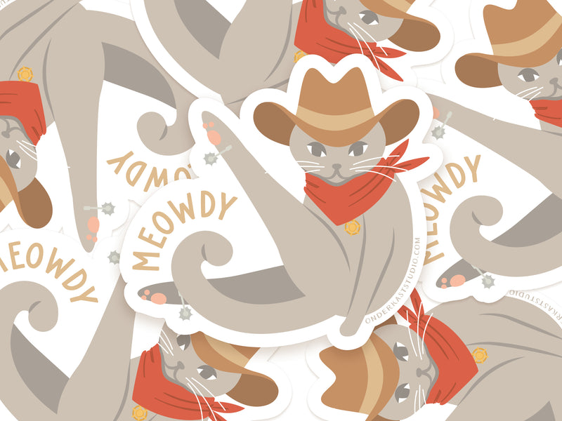 Meowdy Sticker