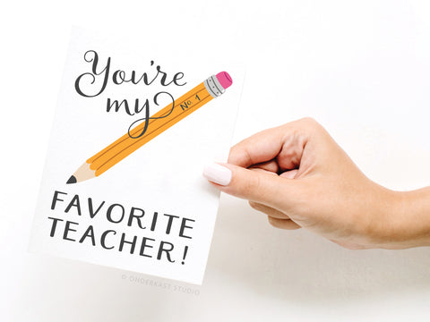 You're My No. 1 Favorite Teacher! Greeting Card