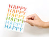 Rainbow Happy Birthday Greeting Card