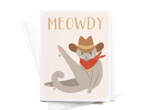 Meowdy Greeting Card