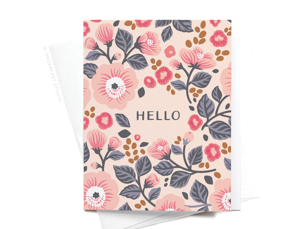 Floral Hello Greeting Card