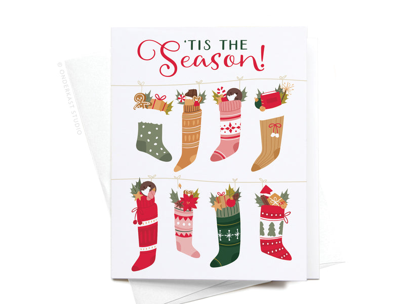 'Tis the Season! Christmas Stockings Greeting Card