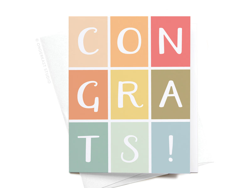 Congrats! Colorblocks Greeting Card