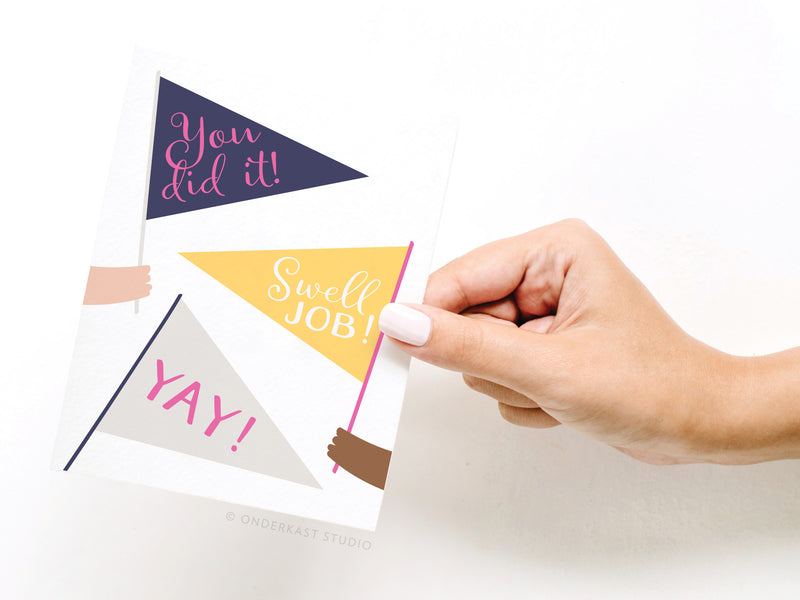 You Did It! Pennant Flags Greeting Card