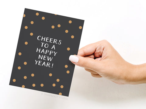 Cheers to a Happy New Year! Greeting Card