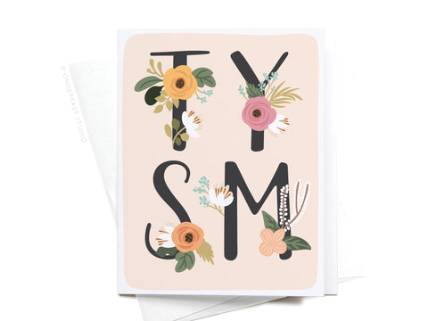 TYSM Floral Greeting Card