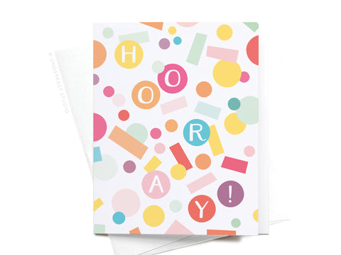 Hooray! Confetti Greeting Card