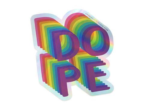 DOPE Holographic Sticker
