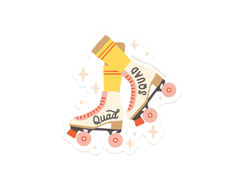 Quad Squad Roller Skates Sticker