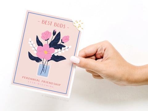 Best Buds Flower Seed Packet Greeting Card