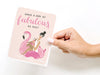 Fabulous Flamingo Floatie Greeting Card