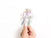 Deep Ellum Traveling Man Holographic Sticker