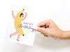 Happy Birthday! Banana Suit Girl Greeting Card