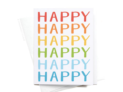 Rainbow Happy Birthday Greeting Card