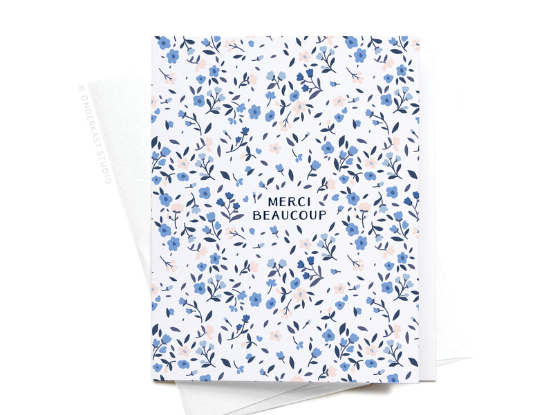 Merci Beaucoup Floral Greeting Card