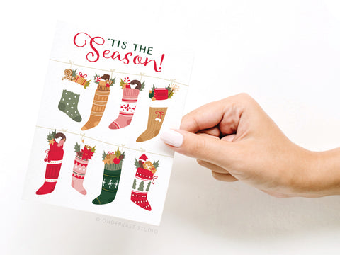 'Tis the Season! Christmas Stockings Greeting Card