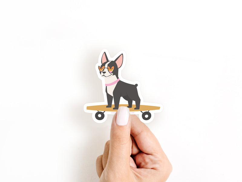 Dog on a Skateboard Sticker