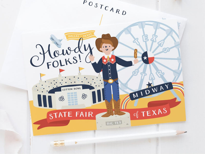 State Fair of Texas Postcard - onderkast-studio