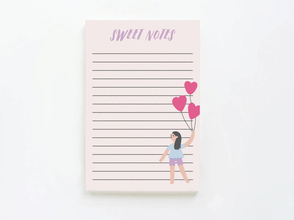 Sweet Notes Girl w/Heart Balloons - onderkast-studio