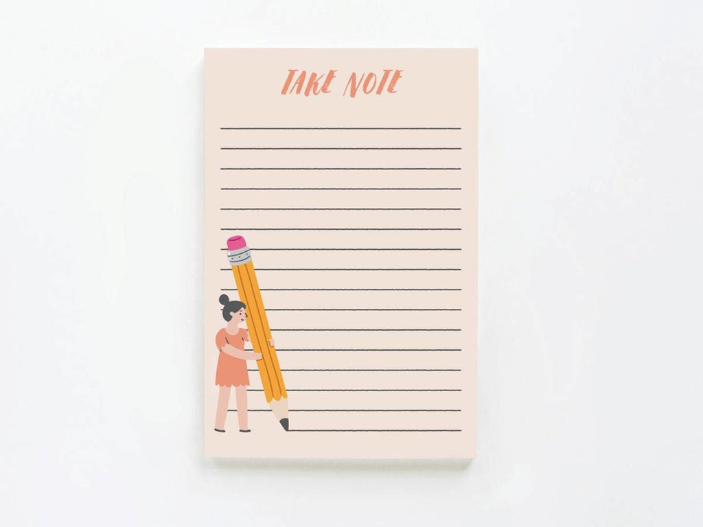 Take Note Girl w/Pencil - onderkast-studio